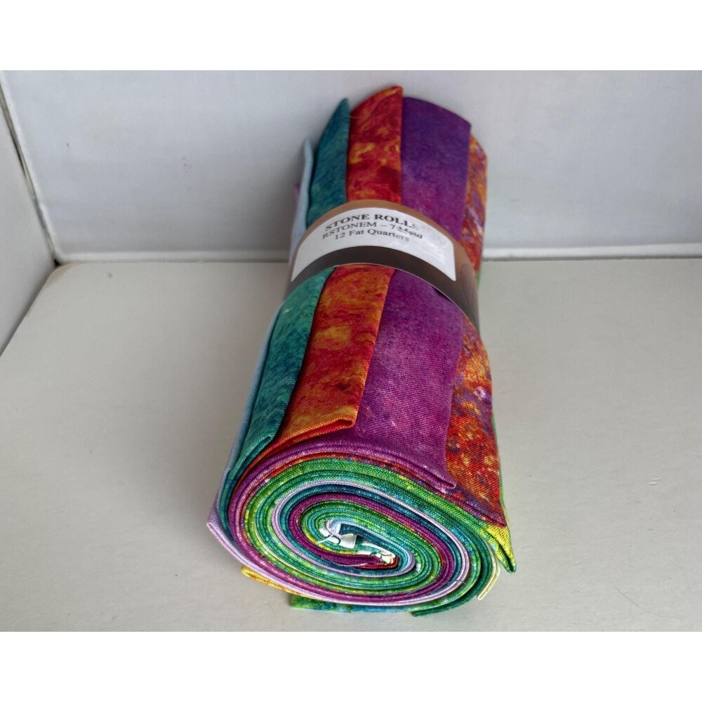 Northcott Stone Rolls 7 Maui, 12 FAT QUARTERS Stonehenge